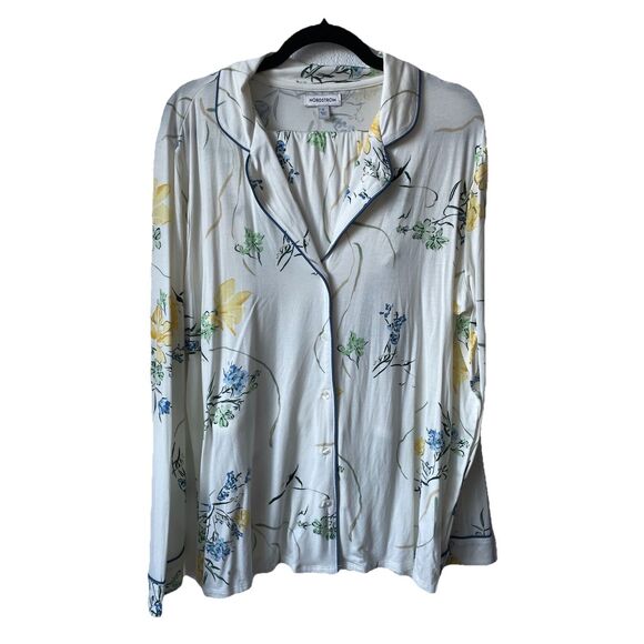 New Nordstrom Moonlight Eco Knit Pajamas Floral Design Size Large - Picture 1 of 4
